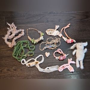 Newborn photography headbands,  heart & bear sold together